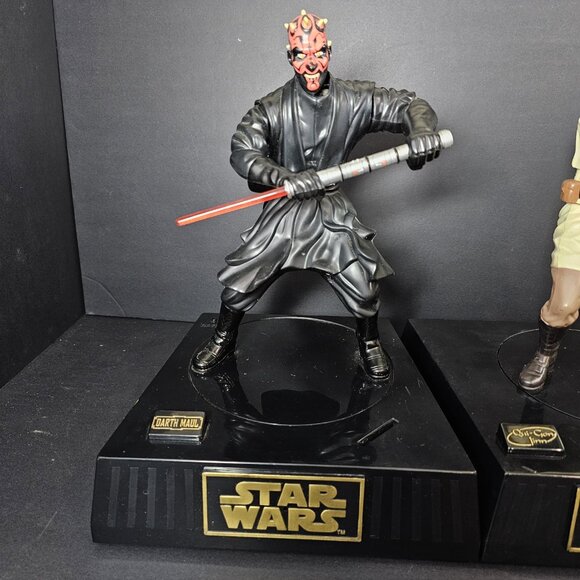 Tested STAR WARS 1999 Interactive Set, Darth Maul,Obi-Wan Kenobi Coin Banks VTG - Picture 5 of 17